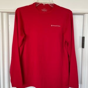 Vineyard Vines - Boys Performance Red LS Shirt - Large